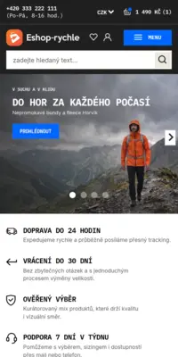 ukázka šablony na telefonu