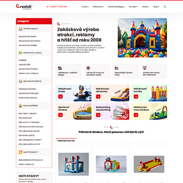 Náhled e‑shopu AtrakceReatek.cz