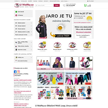 Náhled e‑shopu uWolfky.cz